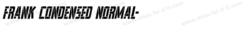 Frank Condensed Normal字体转换